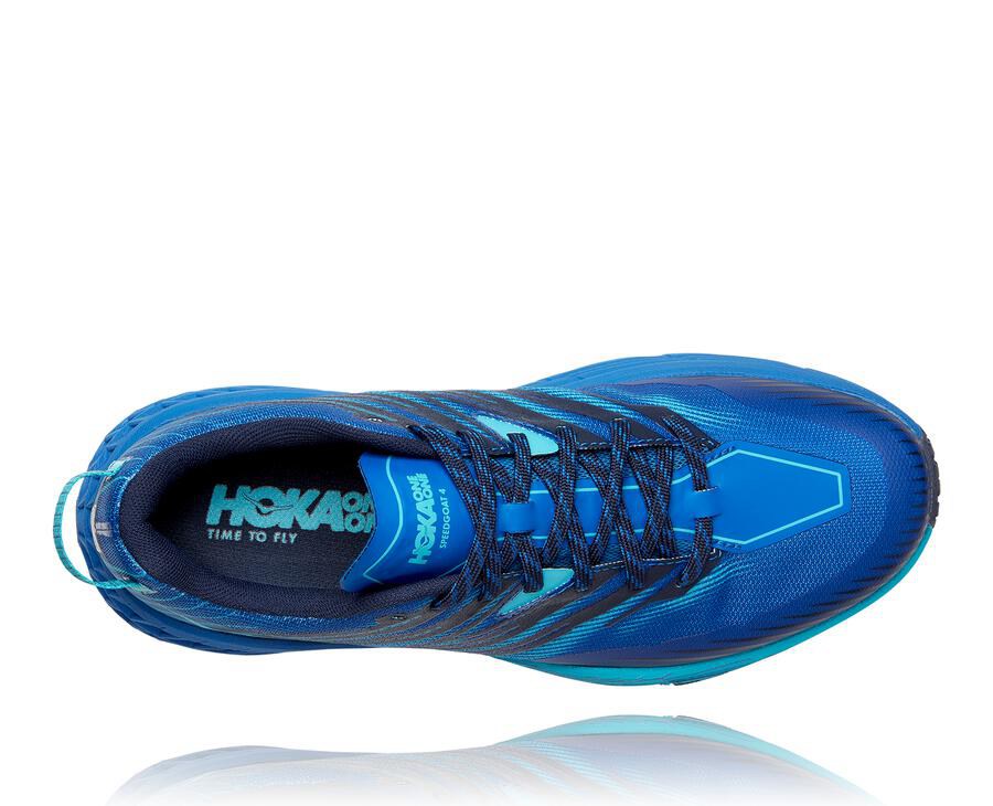 Hoka Australia One One Speedgoat 4 - Mens Trail Shoes Blue - PVJSB-1678